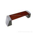 Backless wooden bench outdoor stone wood bench